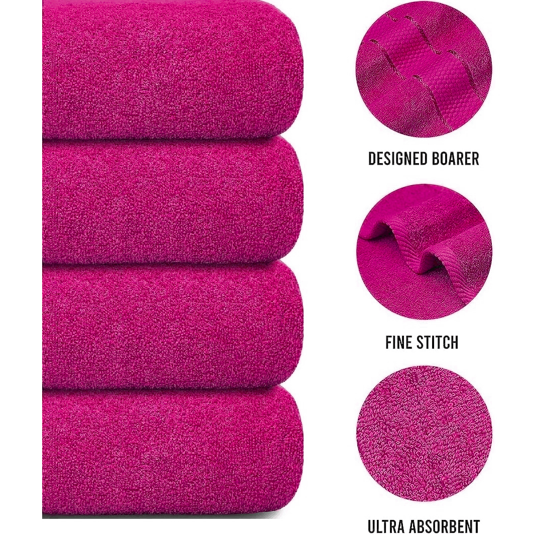 4-Piece Jumbo Bath Towel Set - Quick Dry Bathroom Towels