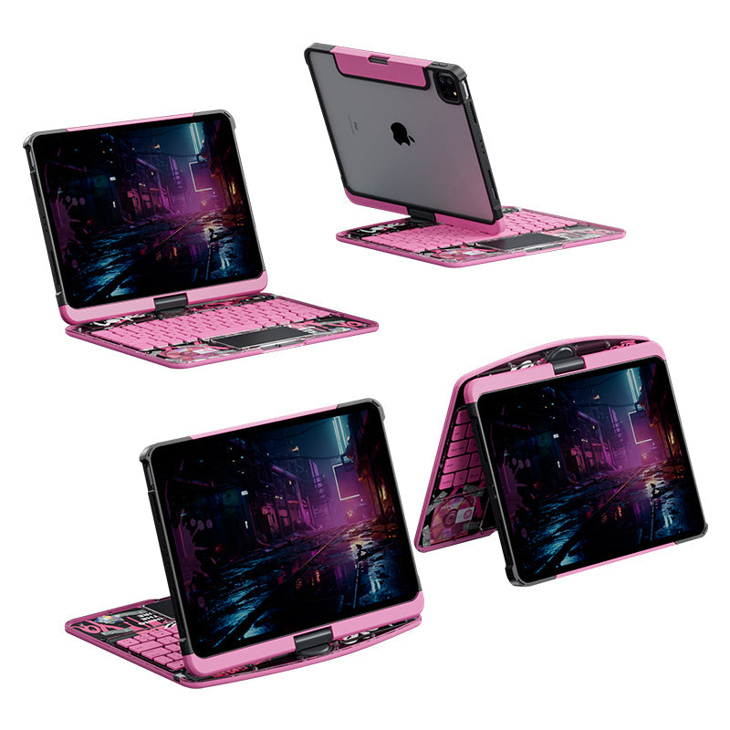 Transparent 360° iPad Keyboard Case