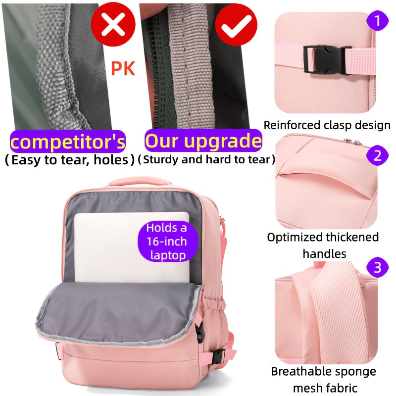 Large Capacity Cabin Backpack with Shoe Compartment