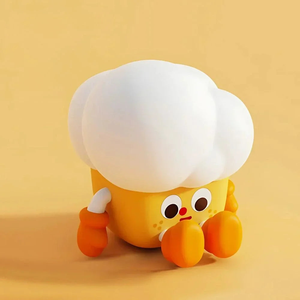 Cute Character Bedside Night Light Touch Control Rechargeable Lamp