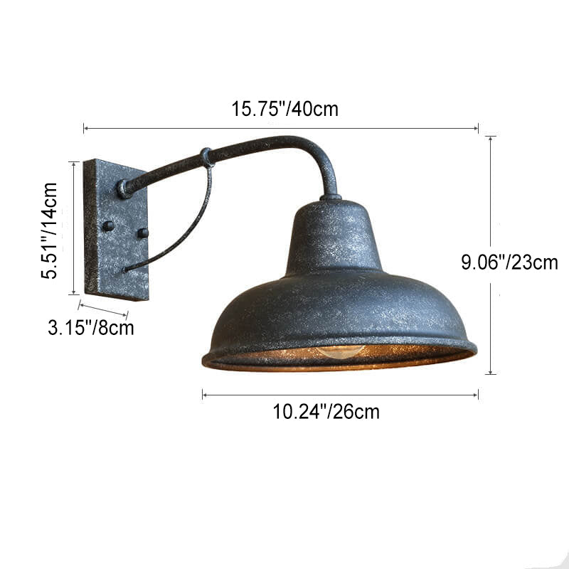 Rustic Industrial Outdoor Wall Light Porch and Patio Fixture