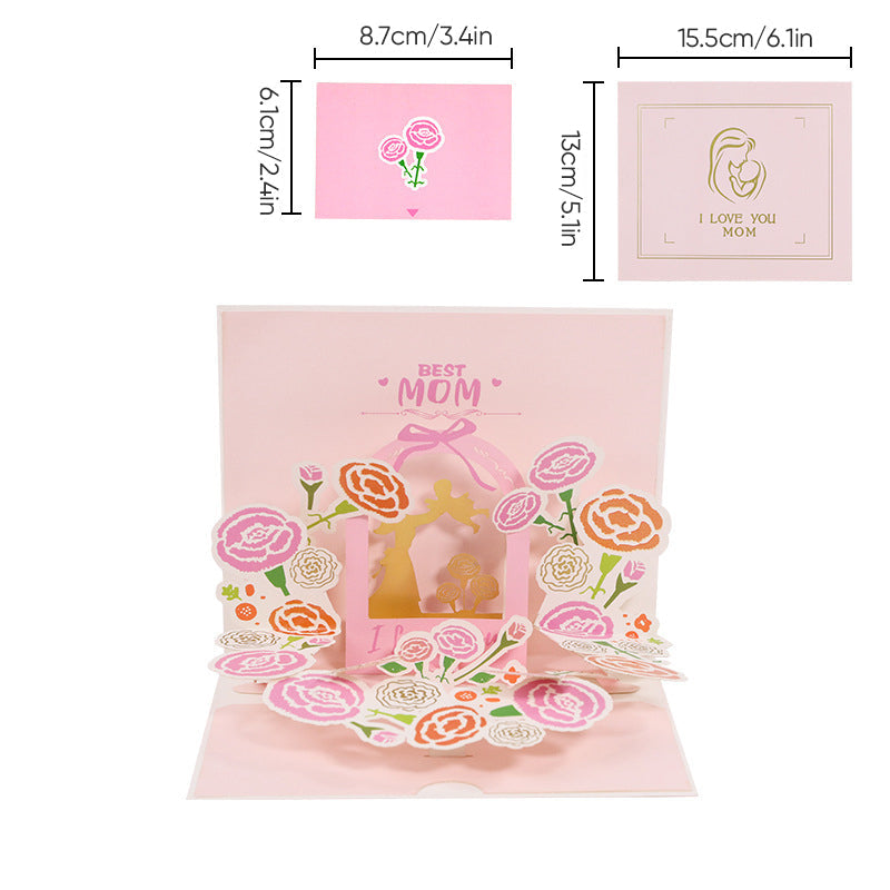 Mother’s Day 3D Flower Card Unique Keepsake for Her