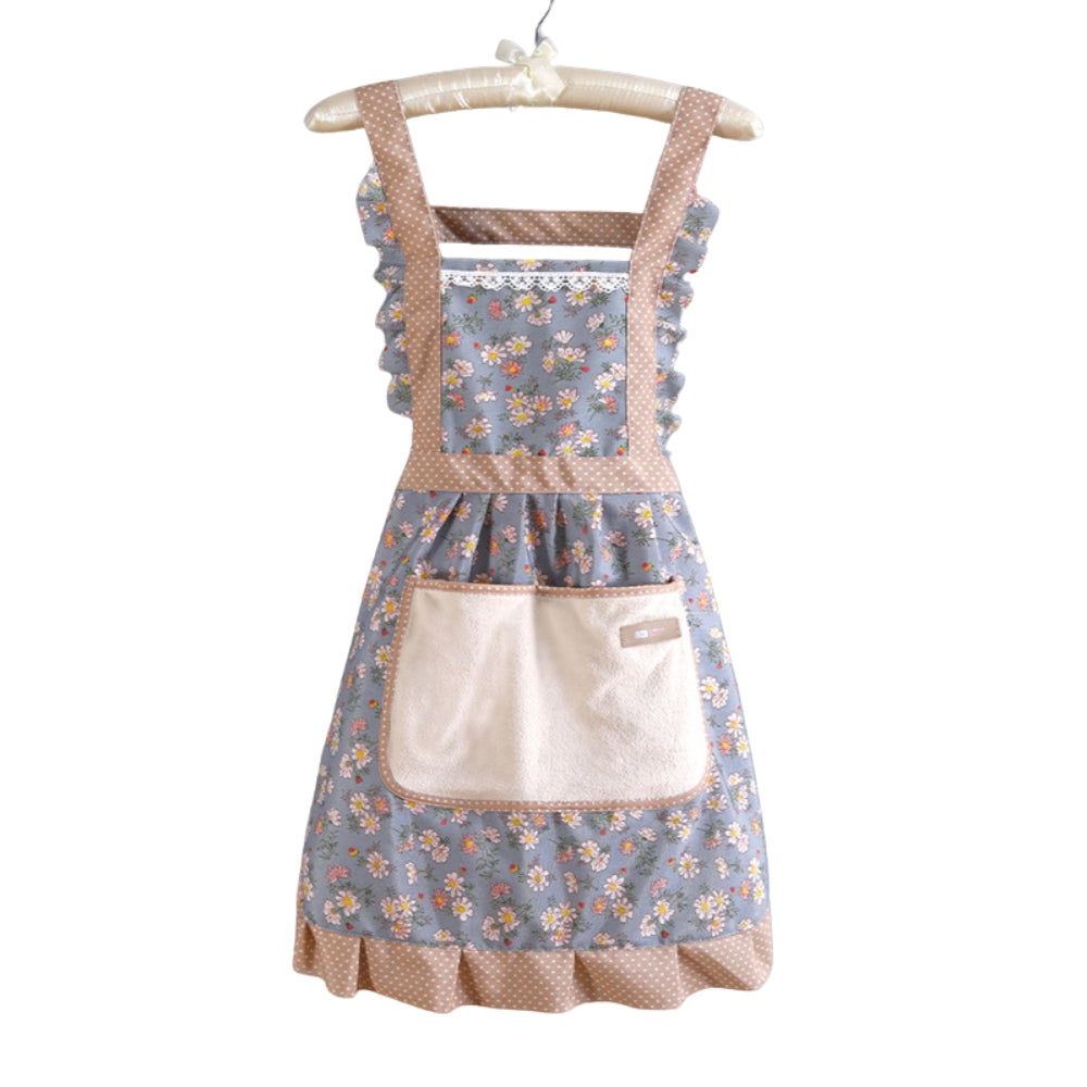Stylish Cooking Apron Elegant Floral Design for Home & Restaurant