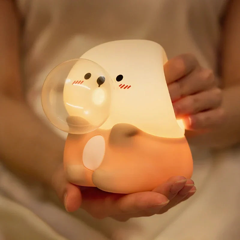 Adorable LED Night Lamp Adjustable Brightness with Sleep Timer