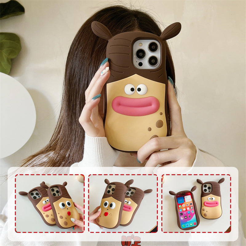 Cute Frog Cartoon Phonecase – Playful 3D Design