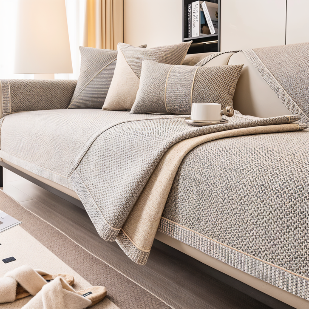 Decorative Quilt Sofa Cover Anti‑Slip Design