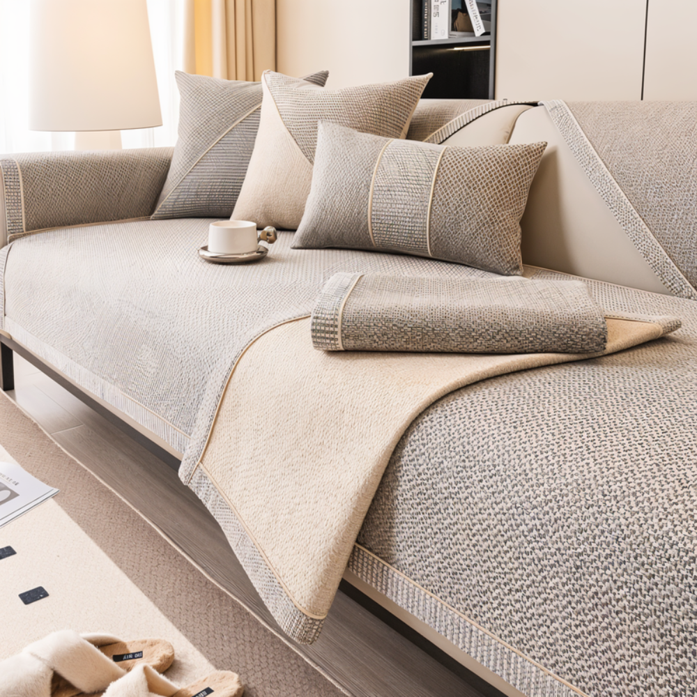 Decorative Quilt Sofa Cover Anti‑Slip Design