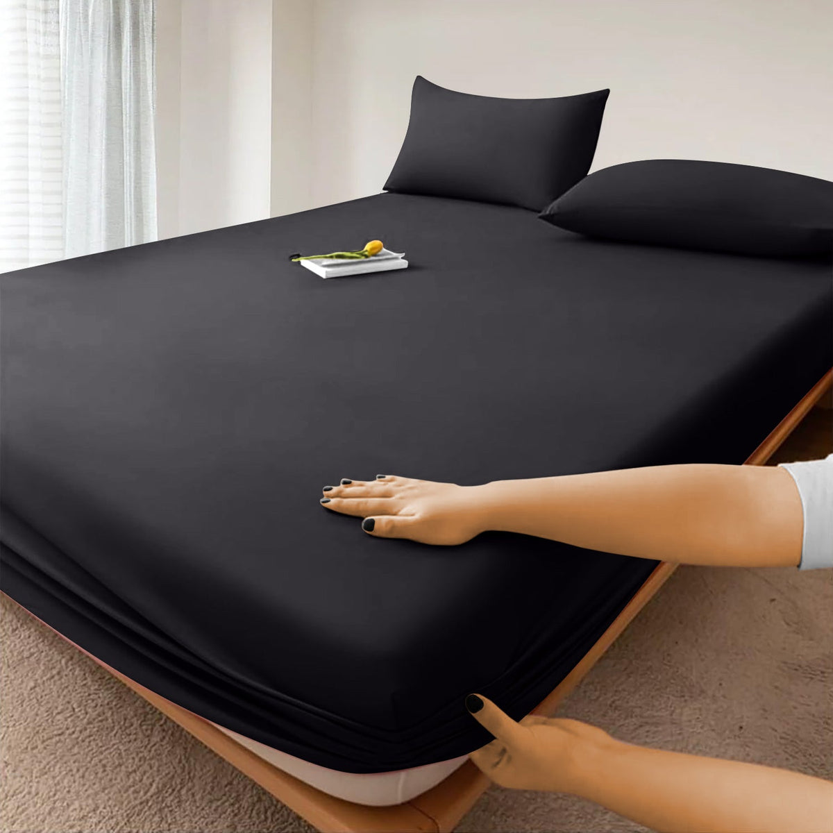 Extra Deep Fitted Bed Sheet – Wrinkle-Resistant All Season Bedding