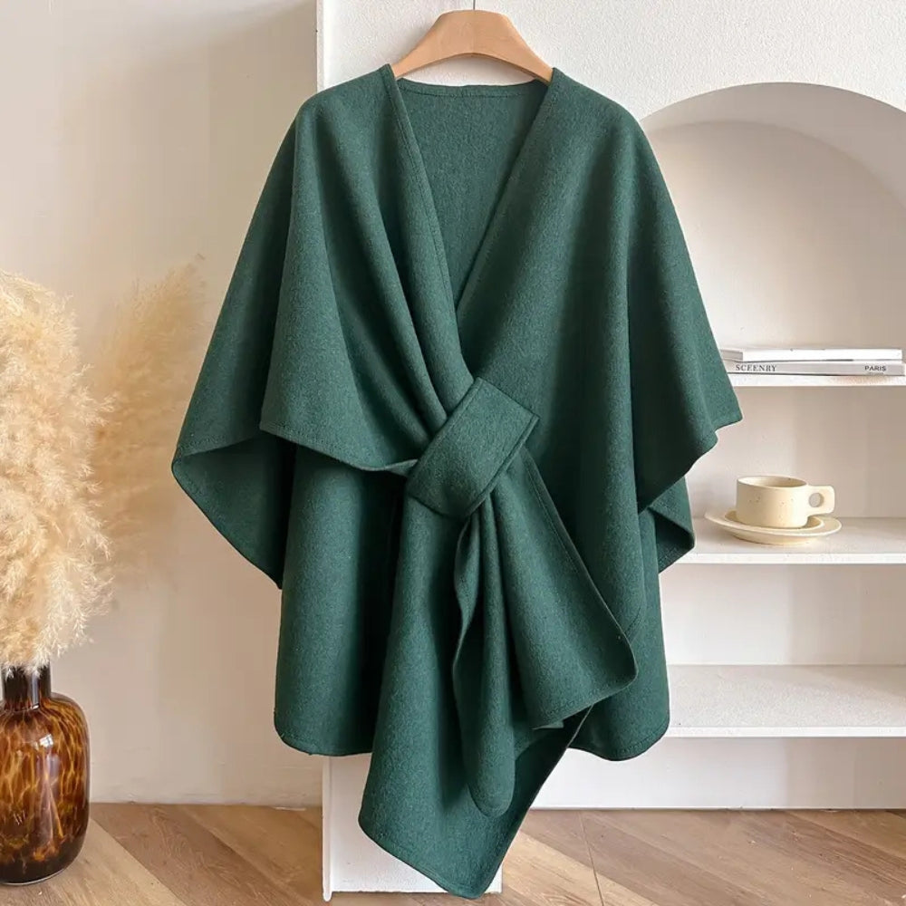 Stylish Non‑Elastic Shawl Coat with Cosy Drape
