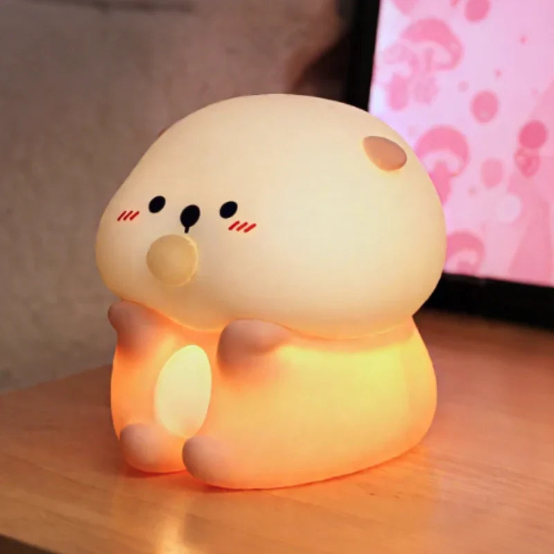 Adorable LED Night Lamp Adjustable Brightness with Sleep Timer