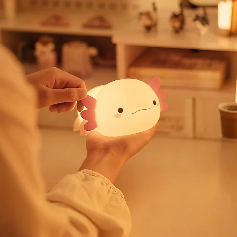 Cute Character Bedside Night Light Touch Control Rechargeable Lamp
