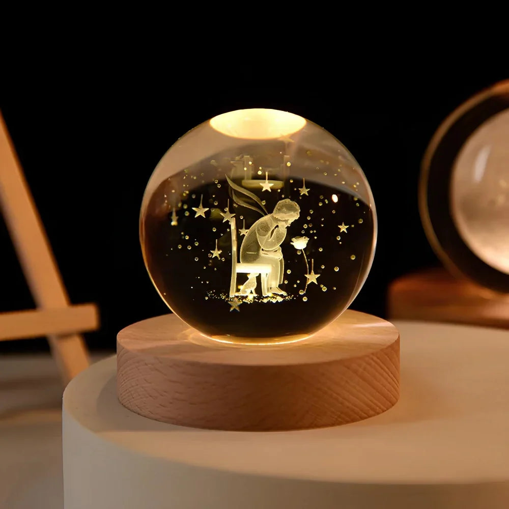 Cosmic Crystal Ball Lamp Magical LED Home Décor