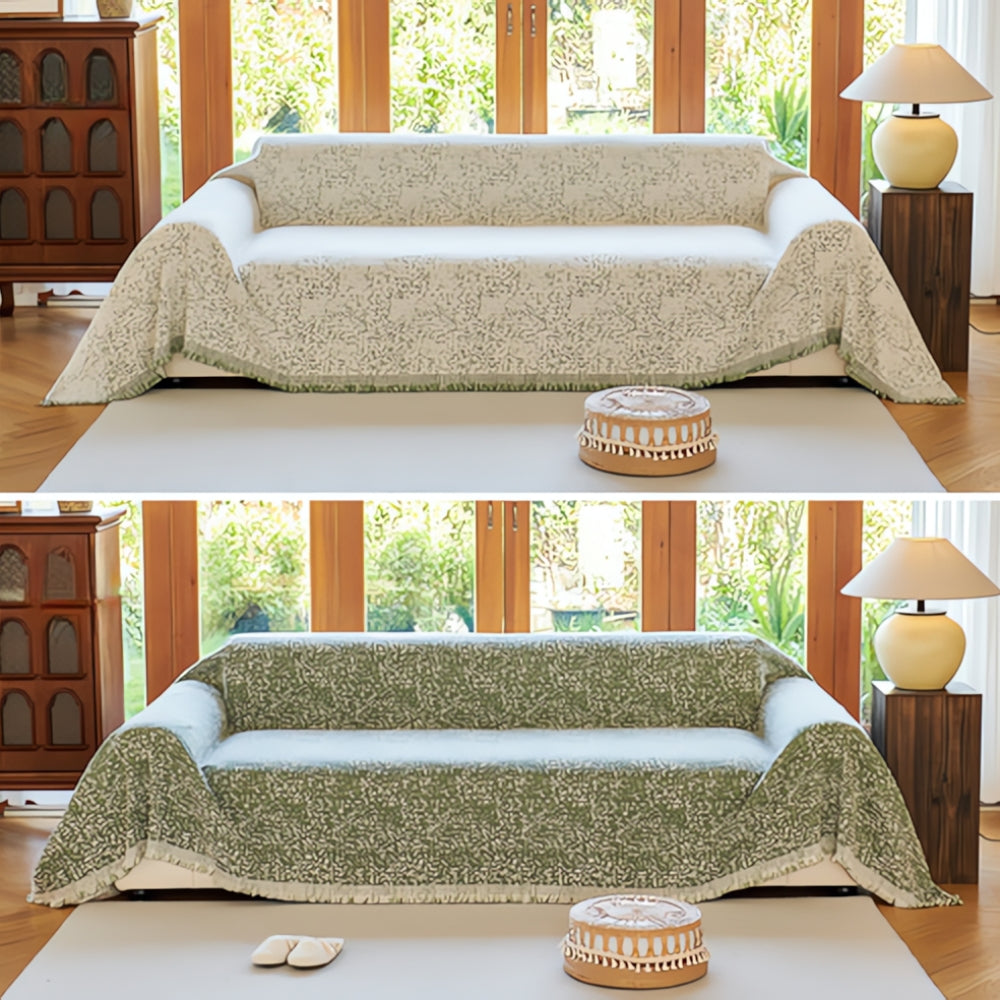 Nordic Speckle Sofa Protector Reversible Boho Couch Cover