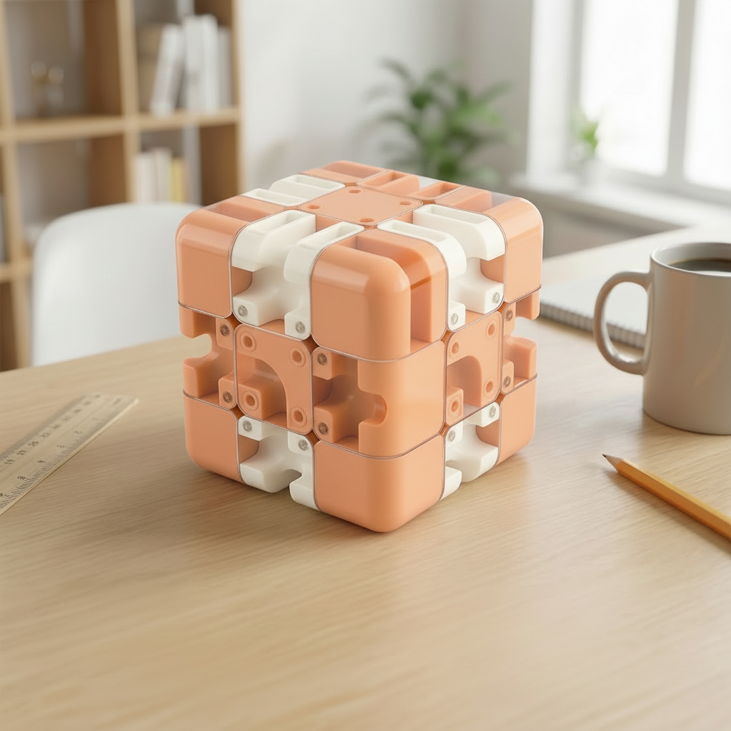 3D Maze Puzzle Cube Brain Teaser with Metal Ball and Multi-Layer Labyrinth Pathways