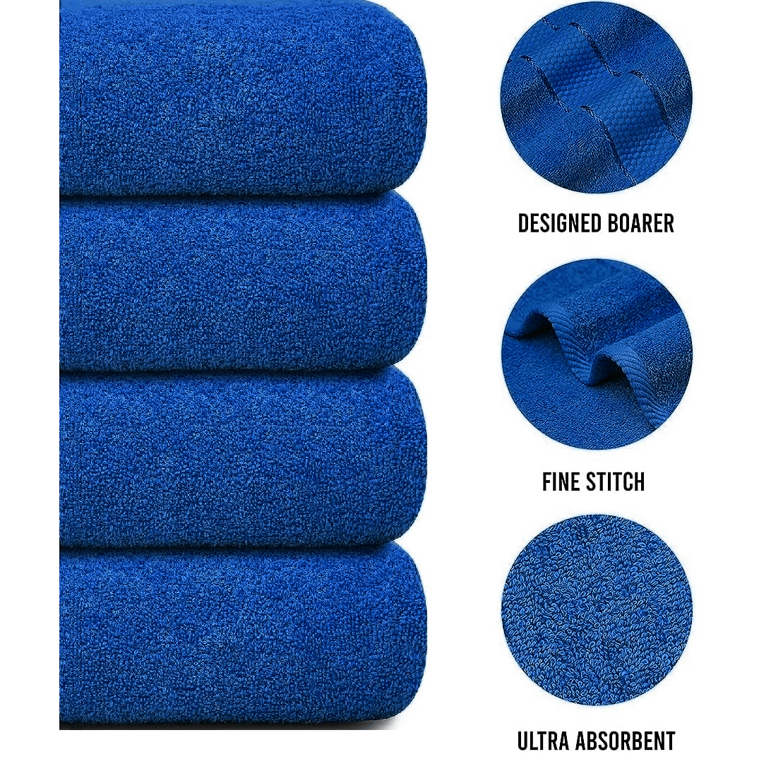 4-Piece Jumbo Bath Towel Set - Quick Dry Bathroom Towels