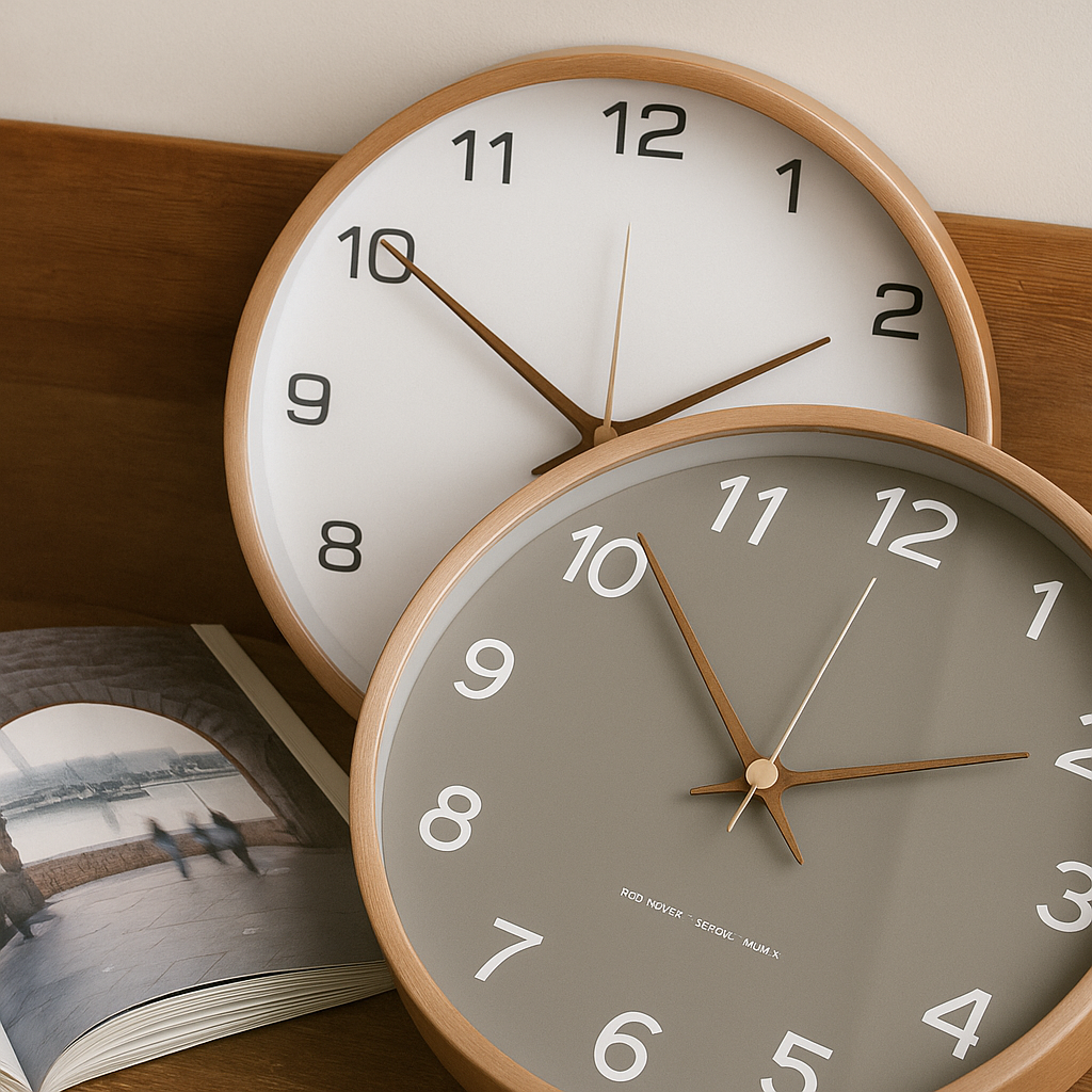 Scandinavian Style Wall Clock Simple Round Home Timepiece