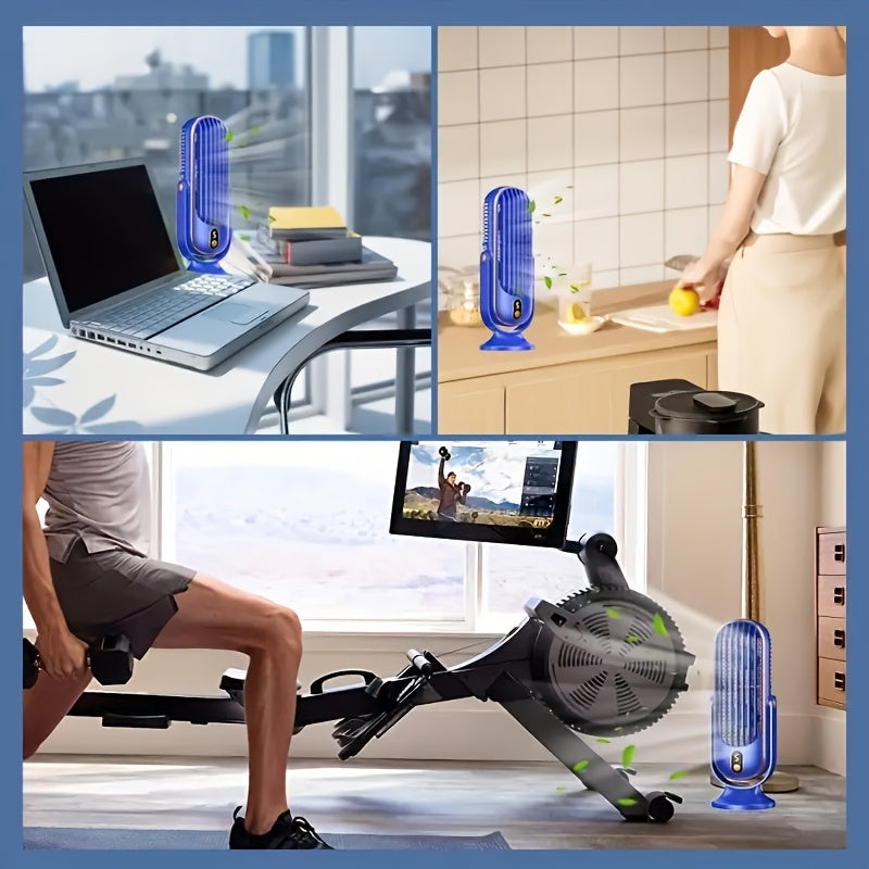Portable 5-Speed Air Cooler & USB Desk Fan with Rechargeable Battery