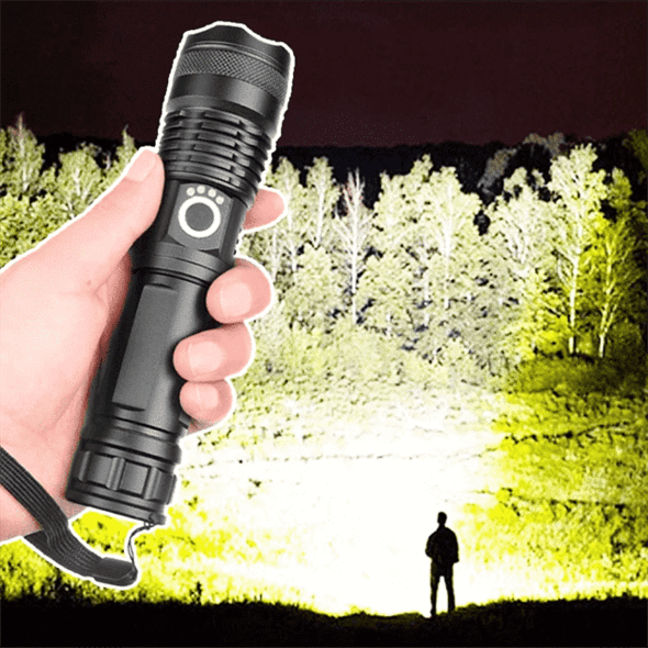 Super Bright 90000 Lumen Flashlight Rechargeable XHP50.2 Torch