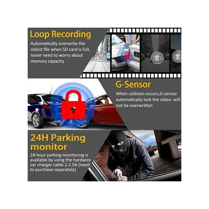 Ultimate Guardian 1080P Triple Lens Dash Cam