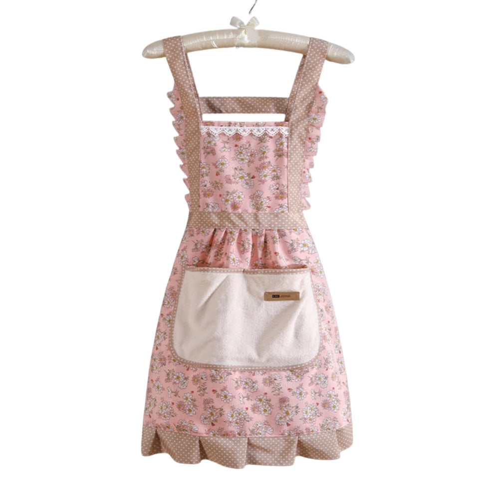 Stylish Cooking Apron Elegant Floral Design for Home & Restaurant