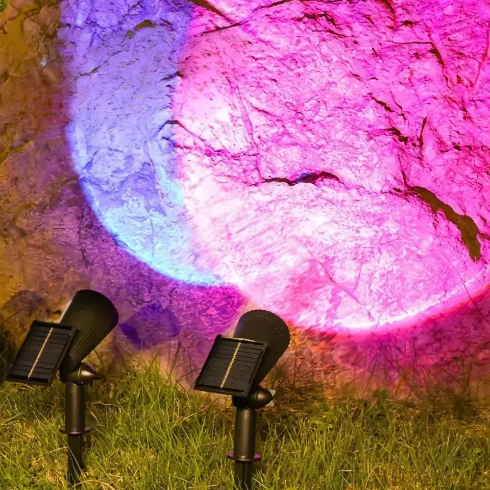 Outdoor Solar LED Garden Light Adjustable Waterproof Spotlight