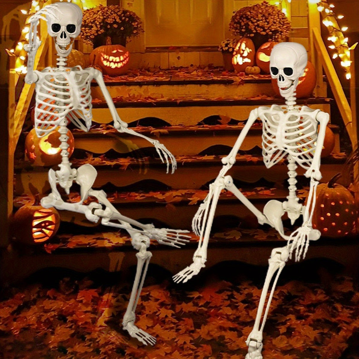 Large 5.5ft Halloween Skeleton Posable Outdoor Display Figure