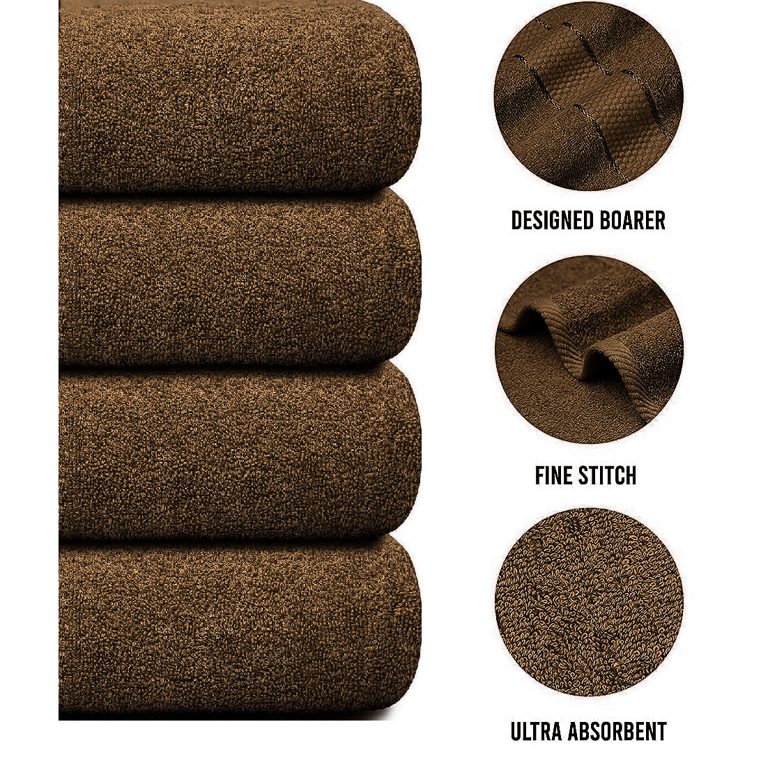 4-Piece Jumbo Bath Towel Set - Quick Dry Bathroom Towels