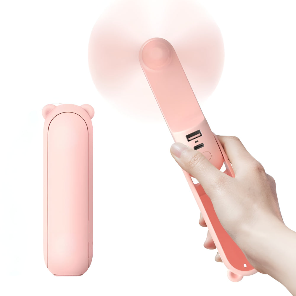 Portable USB Rechargeable Handheld Fan with Foldable Pocket Design