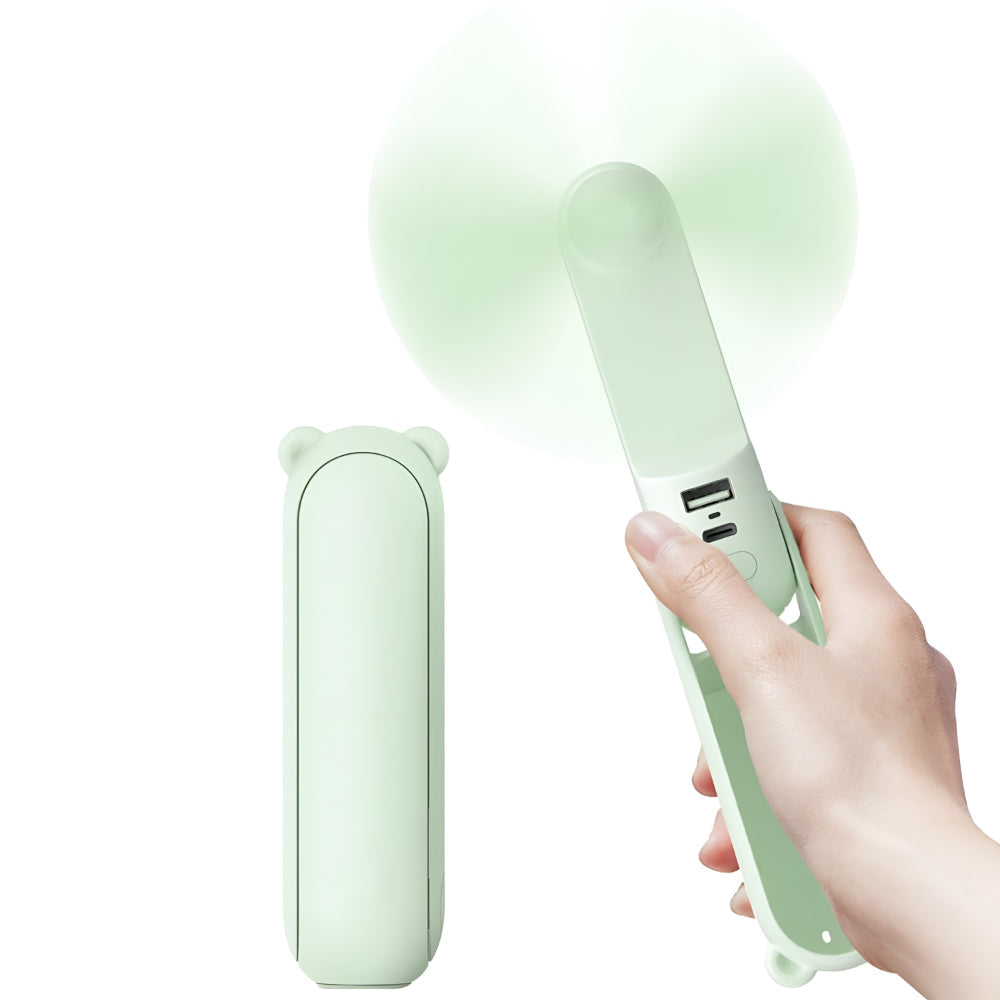 Portable USB Rechargeable Handheld Fan with Foldable Pocket Design