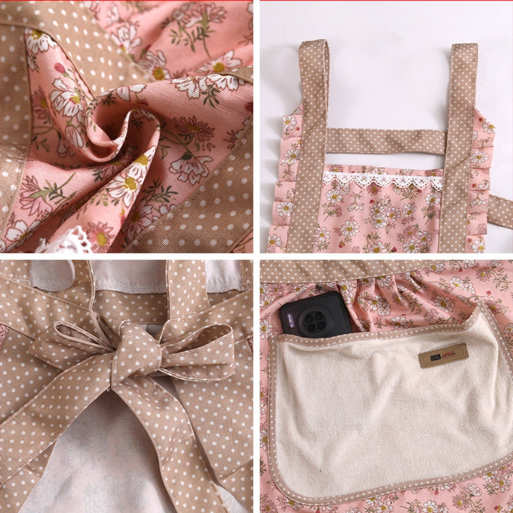 Stylish Cooking Apron Elegant Floral Design for Home & Restaurant