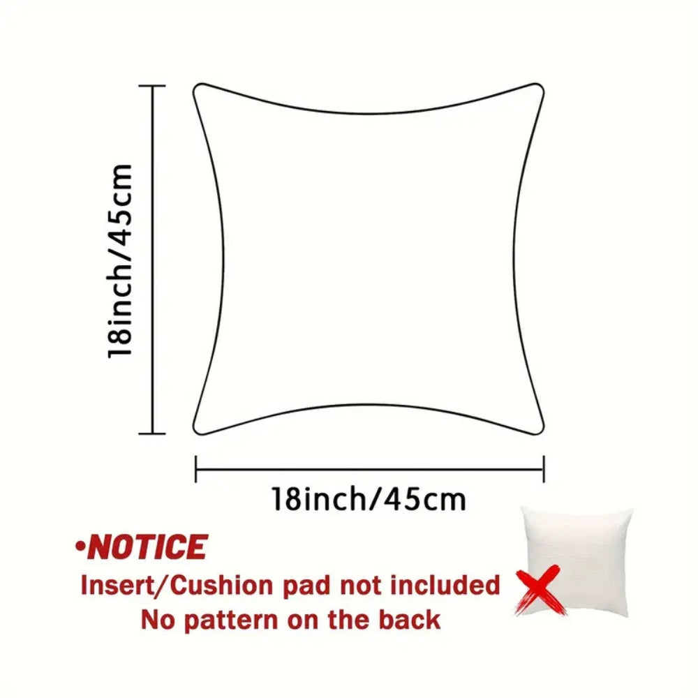 Vintage Holiday Cushion Cover Elegant Tree & Bow Pattern