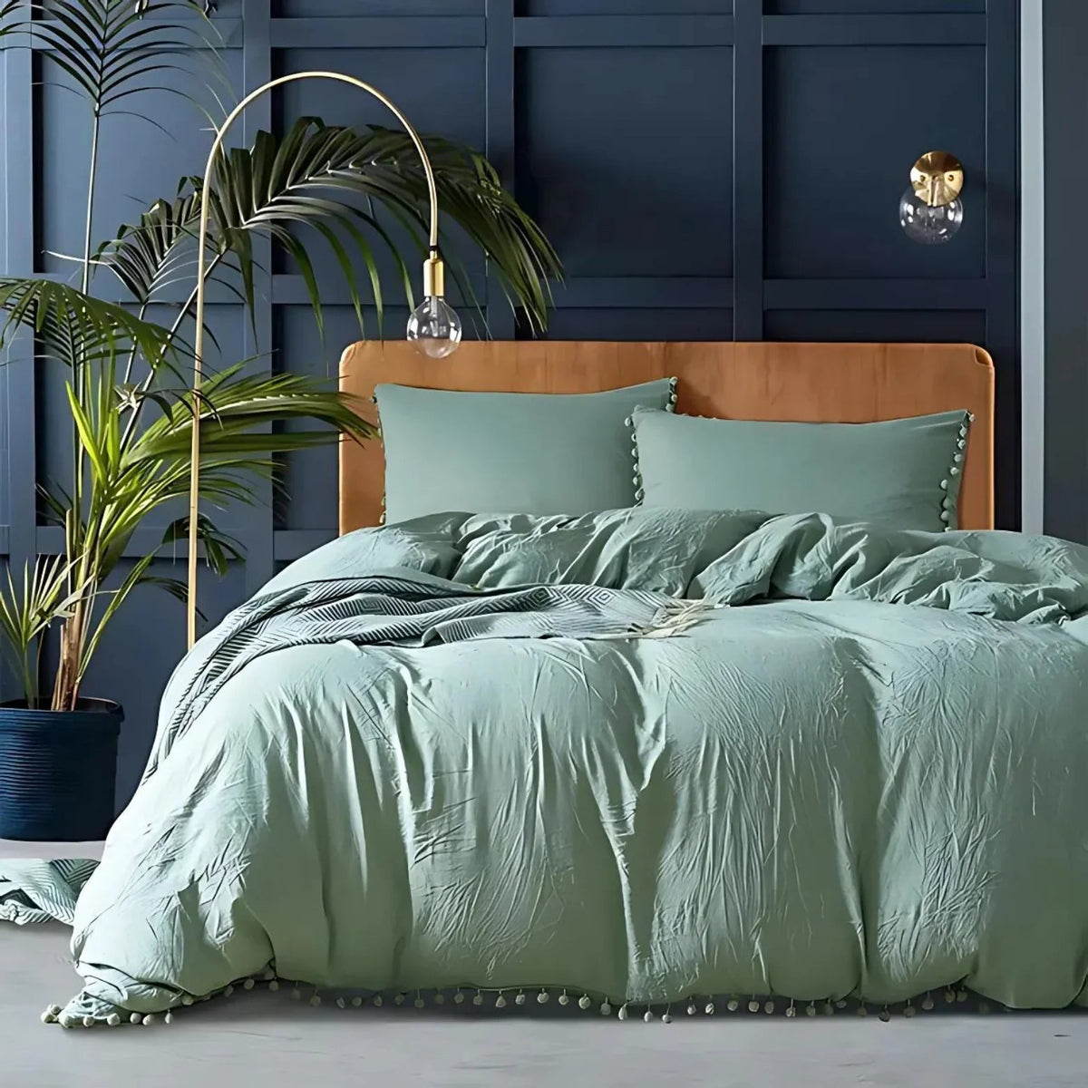 Decorative Quilt Cover Set Anna Pompom Style