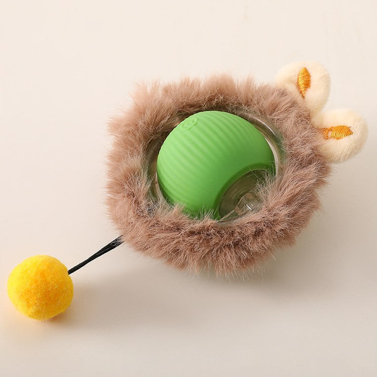 Rechargeable Cat Play Toy with Rolling Action