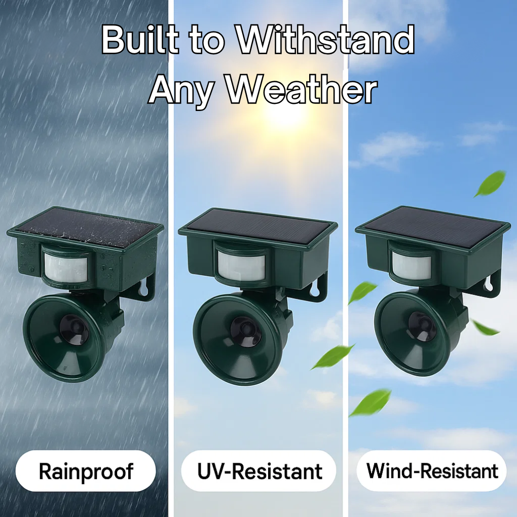 Garden Bird Deterrent Motion Sensor Pest Control with Sonic & Ultrasonic Output