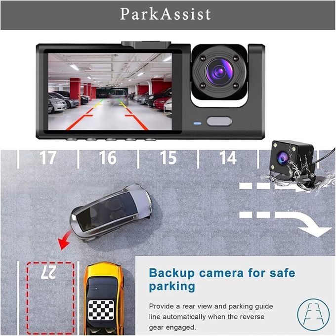 Ultimate Guardian 1080P Triple Lens Dash Cam