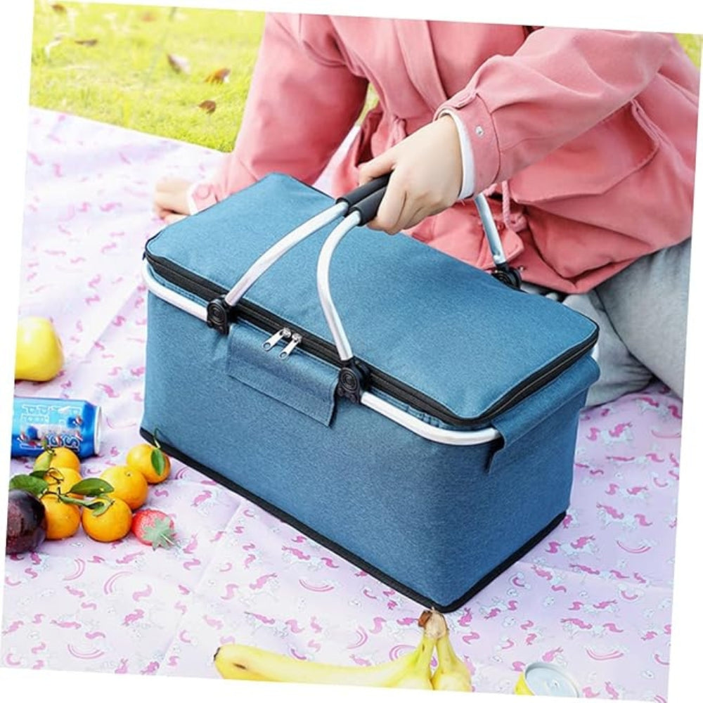 Foldable Insulated Picnic Basket 18L Portable Cooler
