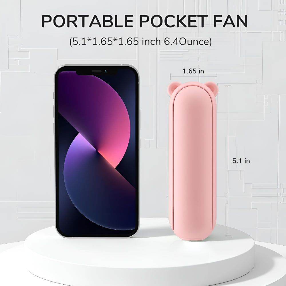 Portable USB Rechargeable Handheld Fan with Foldable Pocket Design