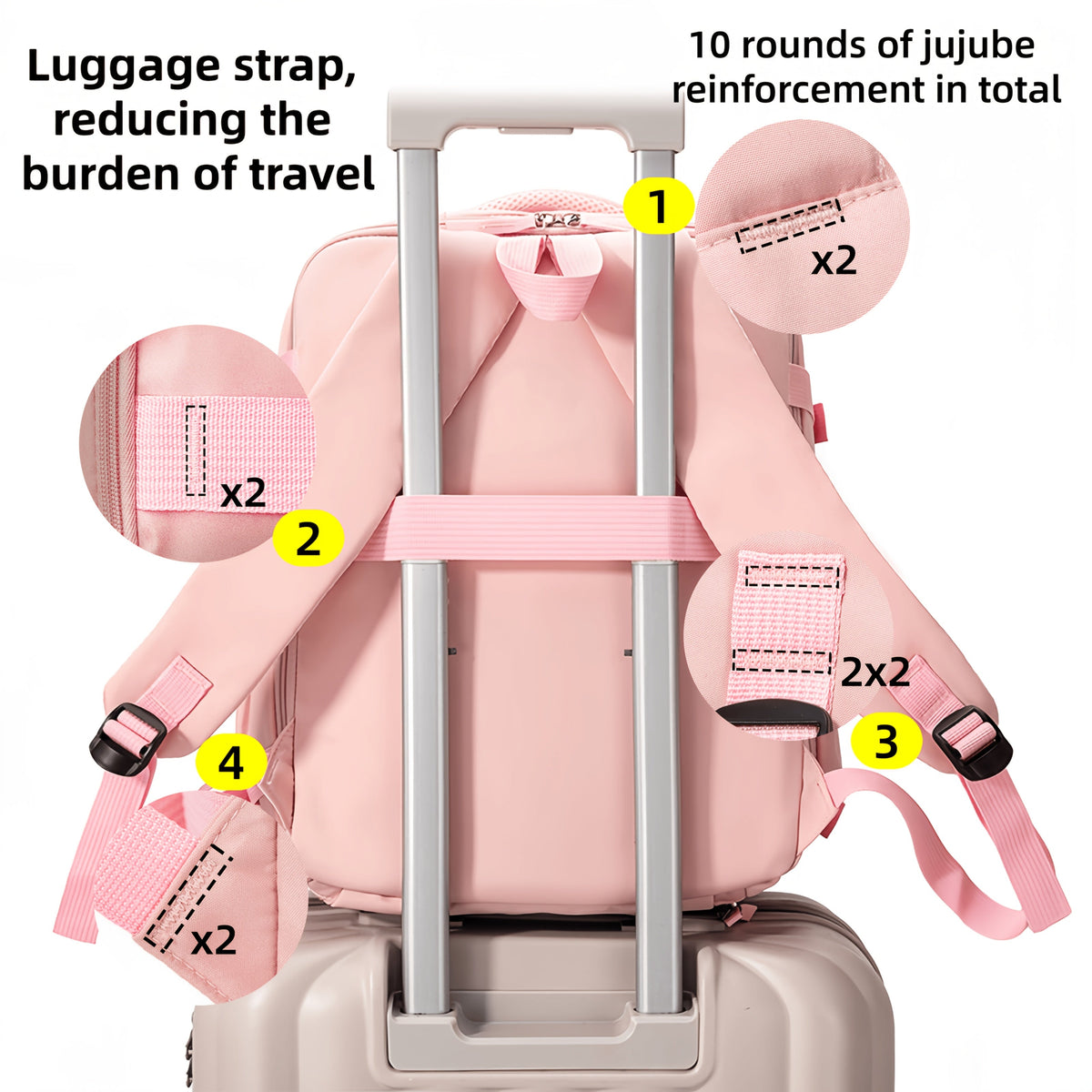 Large Capacity Cabin Backpack with Shoe Compartment