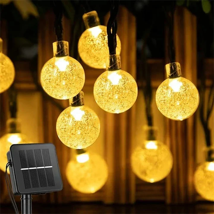 Outdoor Solar LED String Lights with Automatic Lighting