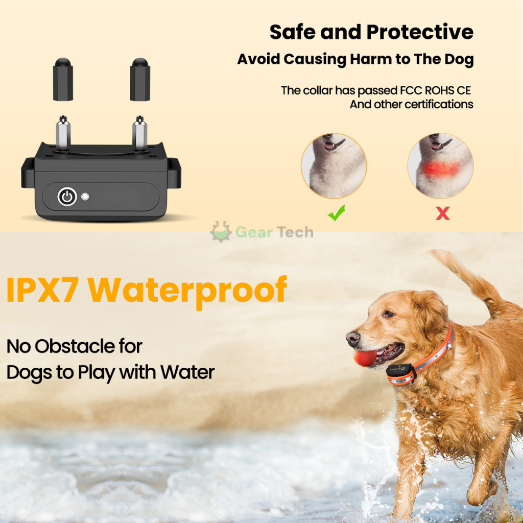 Long‑Range Waterproof Dog Training Collar with 3 Modes
