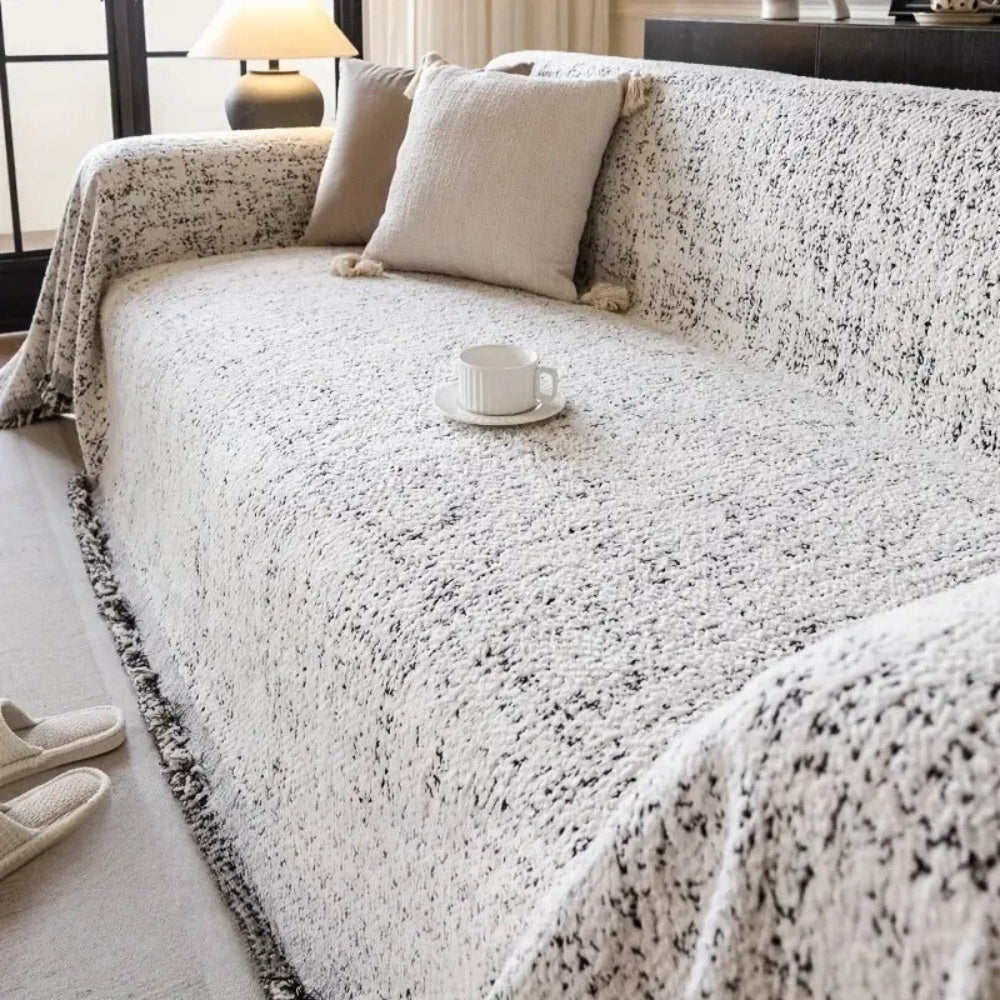 Nordic Speckle Sofa Protector Reversible Boho Couch Cover