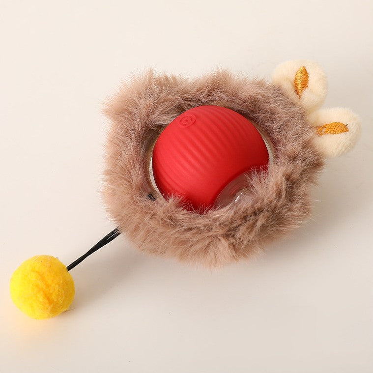 Rechargeable Cat Play Toy with Rolling Action