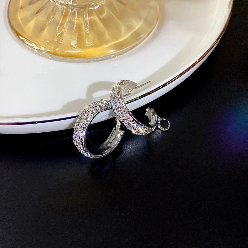 Sparkling Small Hoop Earrings