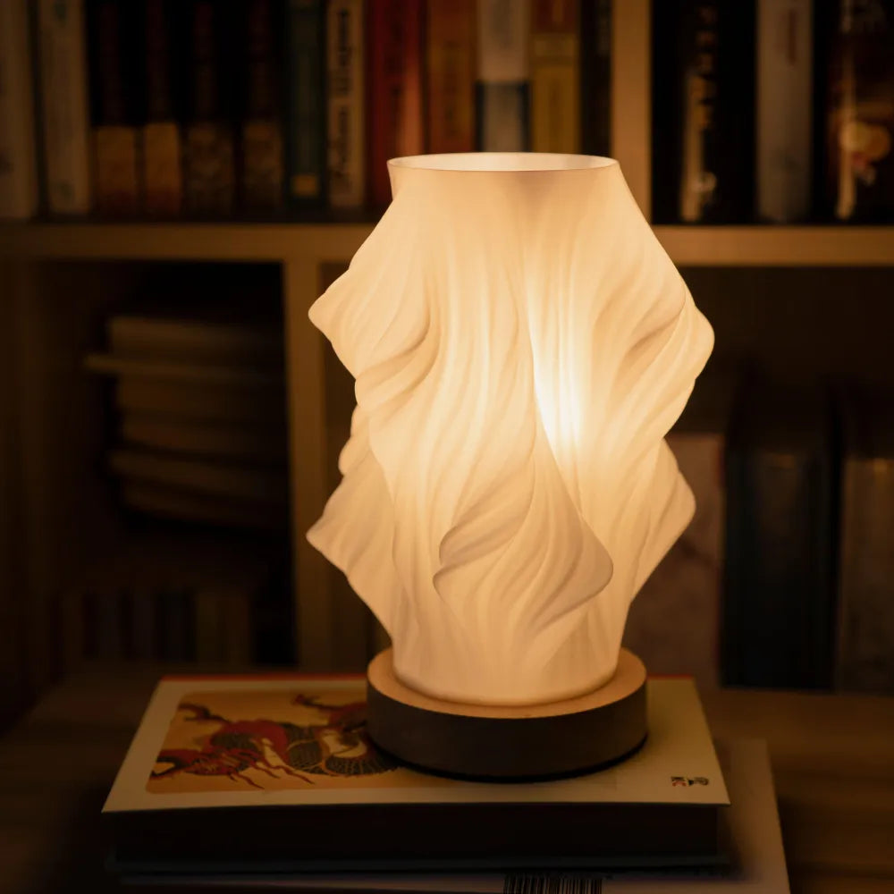 Contemporary Accent Lamp Stylish Wave Design with Adjustable Glow