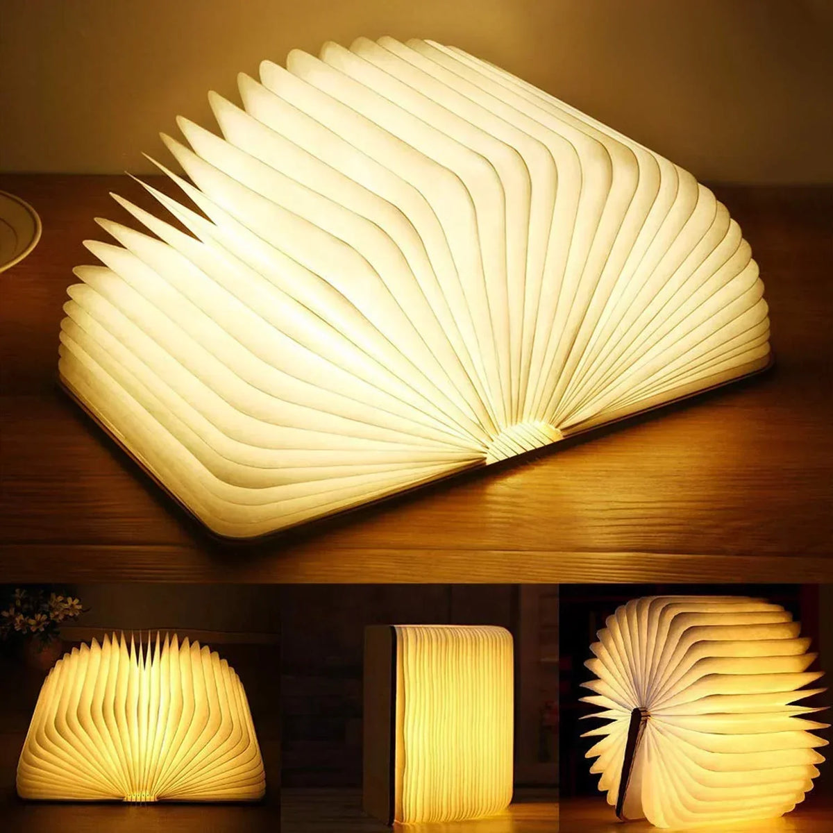 Decorative Book Shaped LED Night Light USB Rechargeable