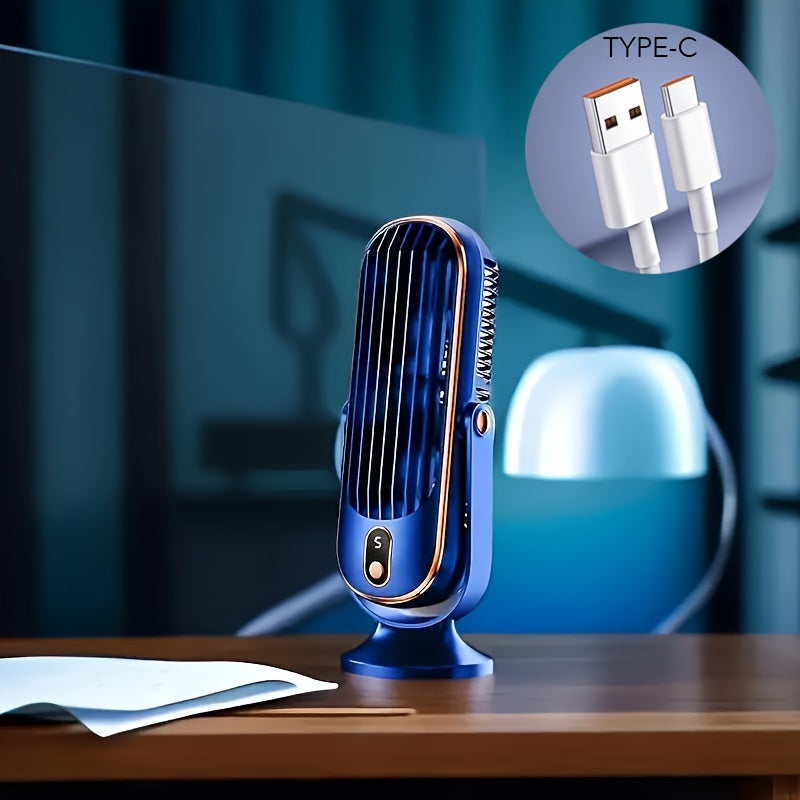 Portable 5-Speed Air Cooler & USB Desk Fan with Rechargeable Battery