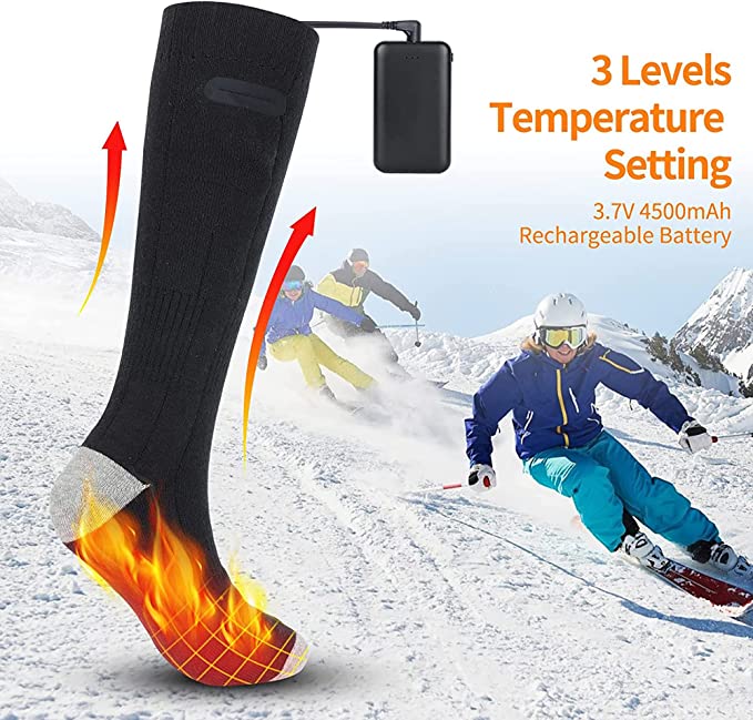 Rechargeable Heated Socks Fast Heating Warmth for Cold Weather