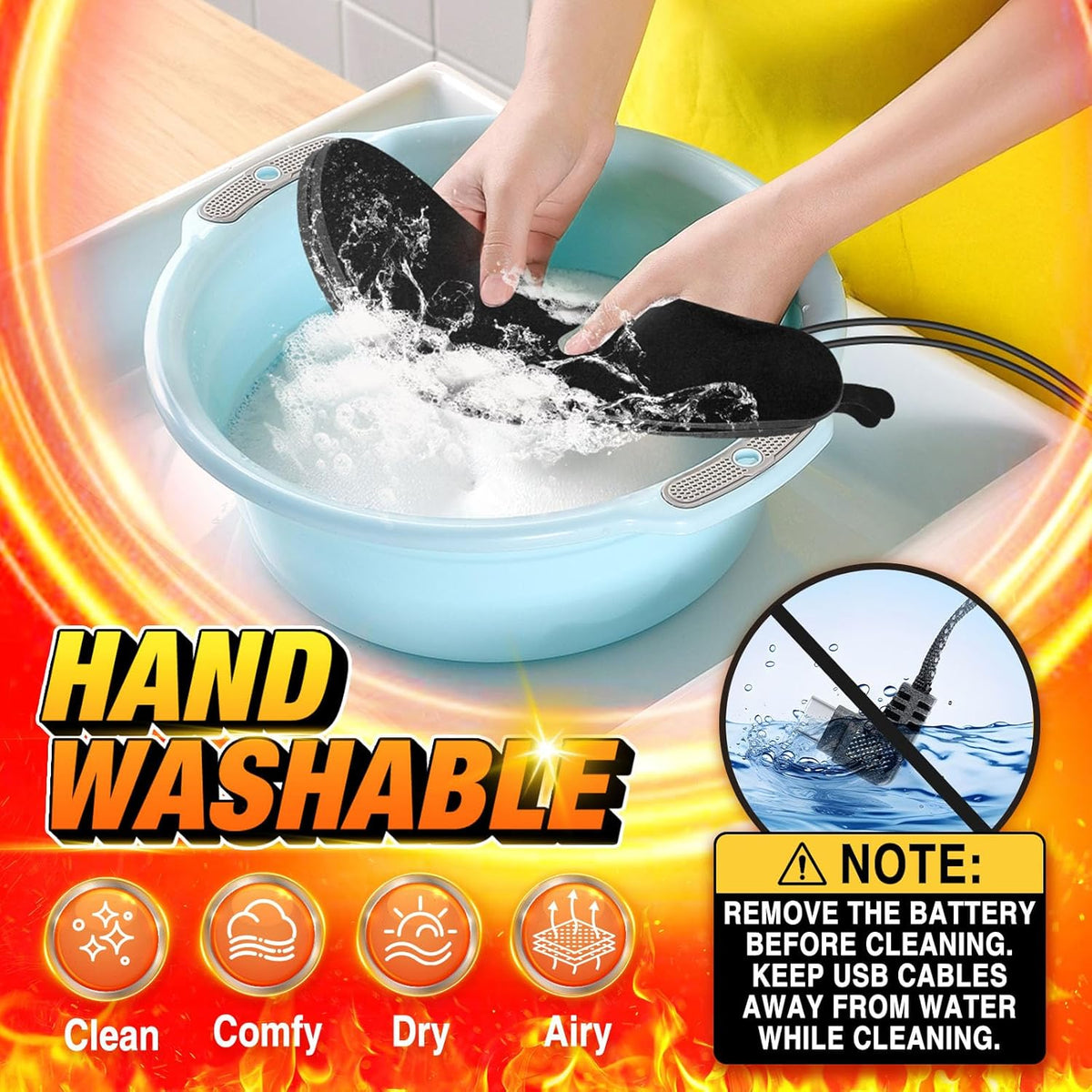 Rechargeable Heated Insoles Remote-Controlled Warming Inserts for Shoes