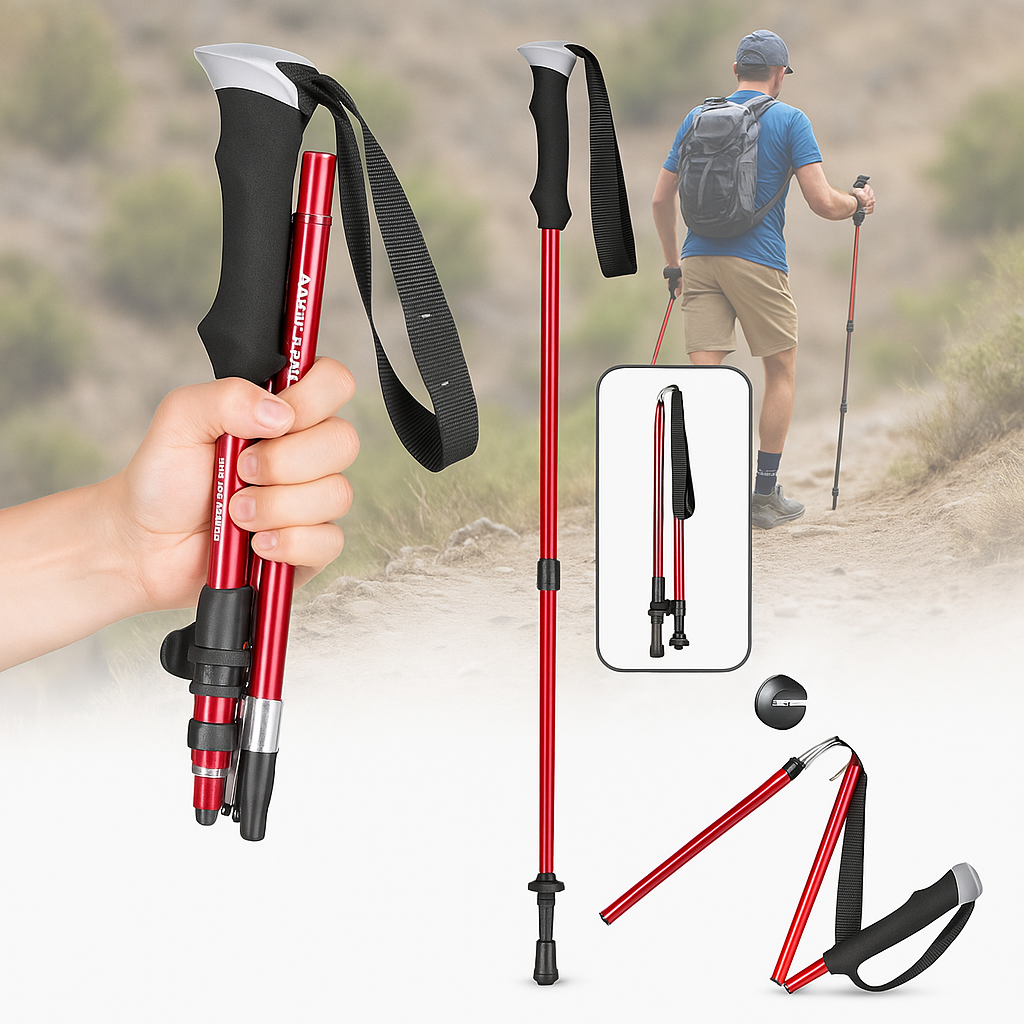 Lightweight Hiking Poles and Foldable Walking Support