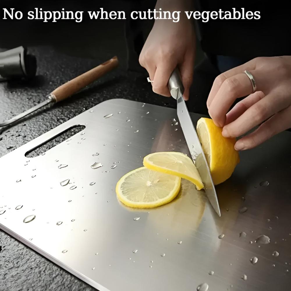 Durable Kitchen Chopping Board Antibacterial Stainless Steel Design